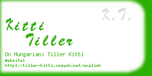 kitti tiller business card